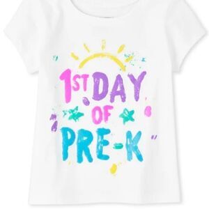 2T First Day of Pre-K Tee Toddler Girl School